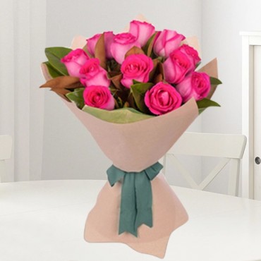 Graceful Pink Roses Bouquet 